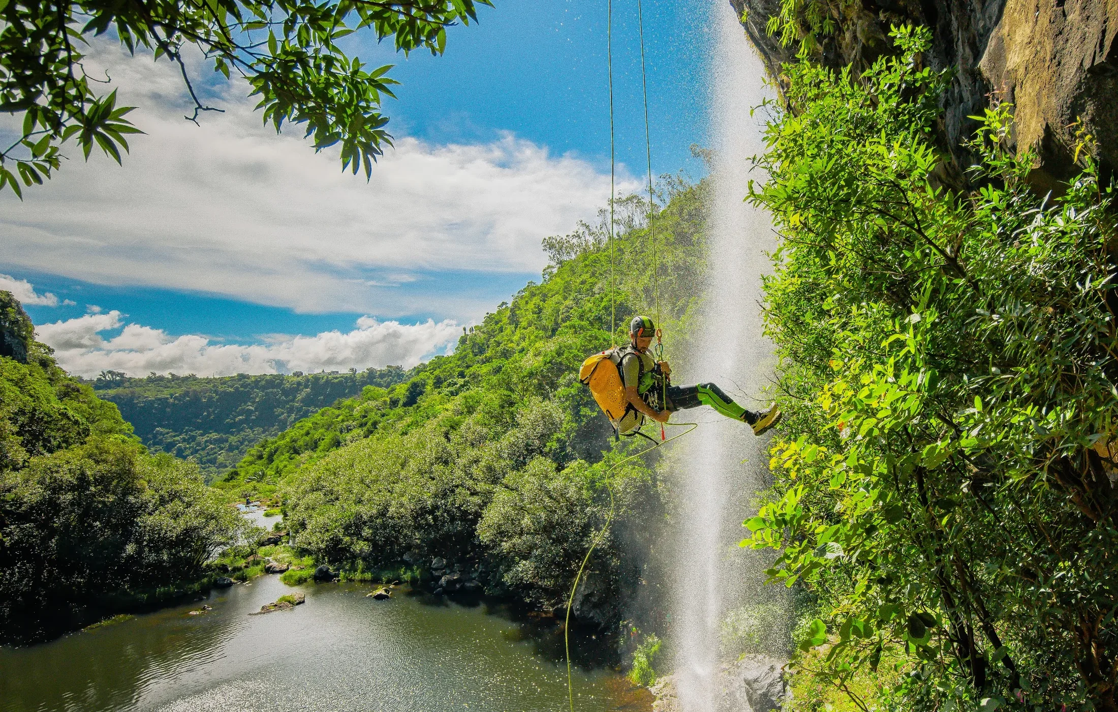 Canyoning at the Tamarind Falls, Mauritius