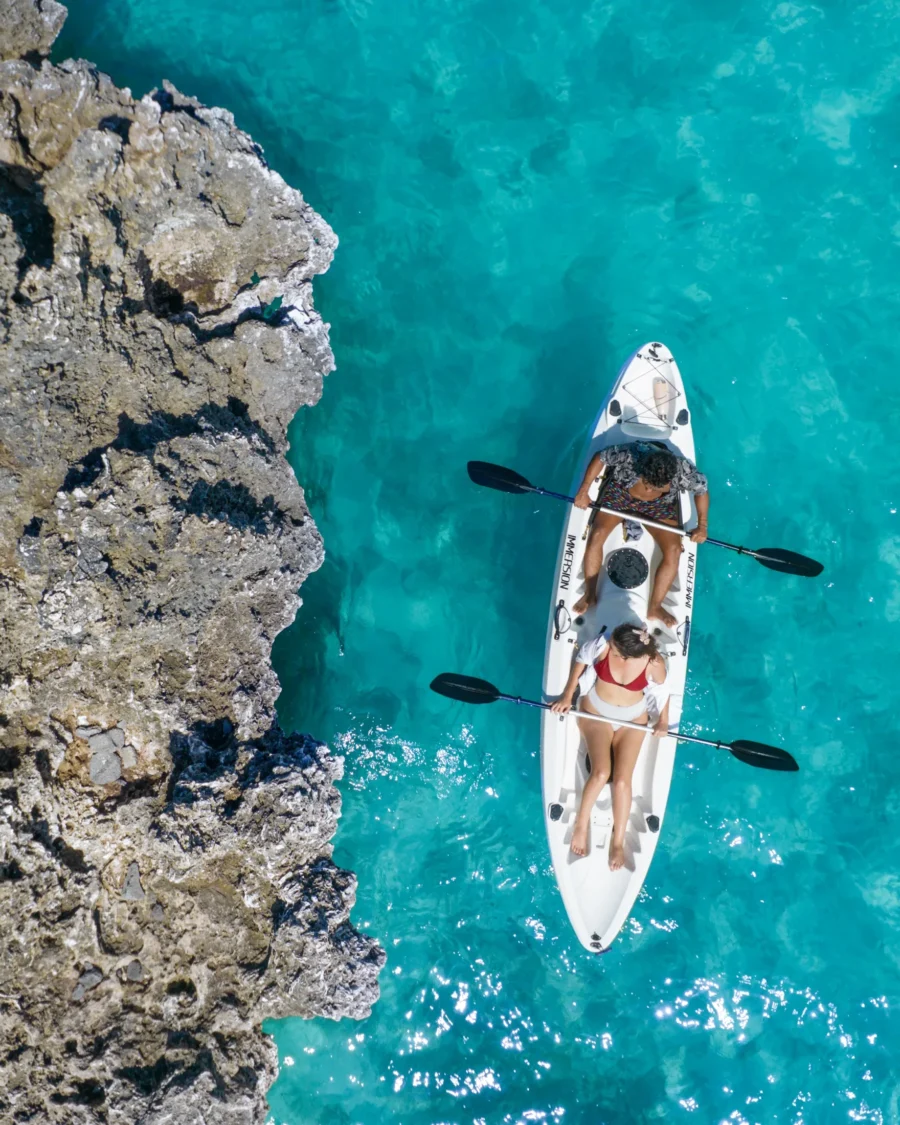 Kayaking to the Crystal Rock & Bénitiers Island