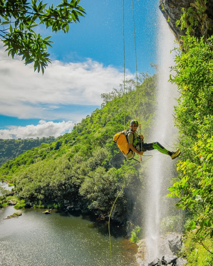 Canyoning at the Tamarind Falls, Mauritius